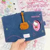 Nuevo Cuaderno de Hojas Sueltas de Mezclilla Lindo Gato M5 con Páginas de Colores, Colgante para Bolso de Cuaderno, Diario Portátil Estilo Ins Xiaohongshu