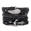 Decoração de Asa Minimalista Criativa e Personalizada em Liga Multi-Camadas Versátil Pulseira de Couro de Vaca Fornecimento de Fabricante Transfronteiriço Envio Rápido