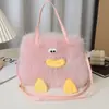 Nova Bolsa de Pelúcia Boca de Salsicha Personalizada para Influenciadores Pelúcia Fofa Menina Peluda Engraçada Bolsa de Ombro Único Transversal Transfronteiriça
