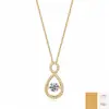 Collar Dinámico de Plata de Ley S925 con Moissanita en Forma de Ocho, Collar de Plata de Ley de Lujo Ligero Totalmente con Moissanita para Mujer, Venta al por Mayor Transfronteriza
