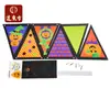 Decoración de Halloween Bandera Triangular Colgante Hecha a Mano DIY Bandera Colgante de Pintura Infantil Bandera Colgante de Decoración de Halloween Linterna de Calabaza