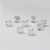 Contas Soltas Quadradas de Cristal de Vidro Contas Quadradas de Açúcar Cor AB Branco Acessórios de Cabelo DIY Acessórios para Penteado Atacado