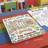 Pósters para colorear de compra directa transfronteriza, libros para colorear de exploración divertida, libros de dibujo para niños, álbumes de garabatos interactivos para padres e hijos, iluminación