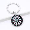 Criativo Retro Yin Yang Tai Chi Chaveiro Teia de Aranha Tempo Gem Libélula Chaveiro Pingente