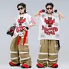 Ropa moderna de hip-hop para niños de street dance, atuendos elegantes para niños y niñas, disfraces geniales y chidos para actuaciones de percusión