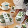 Adesivo de Artemísia verde estilo japonês Adesivo redondo de camomila Qingming etiqueta de papel para caixa de presente caixa de embalagem tira longa frete grátis