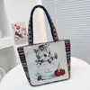 Comercio Exterior al por Mayor Nuevo Bolso Étnico de Elefante Matai para Mujer Bolso de Mano Simple para el Trabajo Bolso de Lona Bordado Bolso Pequeño Transfronterizo