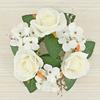 Castiçal de Hortênsia Rosa Guirlanda Decorações de Mesa Simulação Rosa Enfeites de Jantar à Luz de Velas de Véspera de Natal