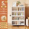 Estante de Aço para Casa com Porta à Prova de Poeira Armário de Armazenamento para Sala de Estar Estante de Livros Multicamadas para Crianças Armário de Armazenamento Estante de Armazenamento de Chão