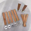 Novo Pavio de Madeira para Fazer Velas em Forma de Coração Padrão Criativo em Forma de Coração Pavio de Madeira para Velas com Base de Metal