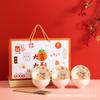 Vajilla Gran Naranja Gran Fortuna Vajilla de Porcelana Creativa de Alta Gama Souvenir Caja de Regalo Práctica y Elegante Regalo para Eventos Juego de Tazón y Palillos