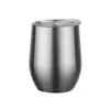 Suministro Directo de Fábrica Taza de Agua de Acero Inoxidable 304 Doble Pared al Vacío Forma de U Aislada Taza para Huevo al Vacío Creativa Taza Cáscara de Huevo de 12 oz