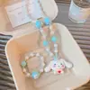Acessórios Infantis Meninas Desenho Animado Princesa Conjunto de Colar e Pulseira com Contas Colar com Pingente de Menina Acessórios de Joias para Bebê