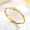 Pulsera de Trébol de Acero Inoxidable Oro 18K de Alta Calidad Más Vendida Transfronteriza Pulsera de Acero de Titanio Trébol de Cuatro Hojas Concha Blanca Diamante para Mujeres