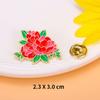Insígnia Série Flores flor de peônia broche azul personalizado acessórios criativos para decoração de mochila fivela de pino casal