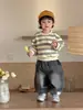 Ropa de Otoño para Bebé 2026 Nuevo Estilo Coreano Ropa para Niños Ropa de Otoño para Niños Conjunto de Sudadera a Rayas y Jeans para Niños