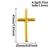 Acessórios de Pingente Cruzado de Aço Inoxidável 304 DIY Colar Pulseira Acessórios de Joias Pingente Dourado Simples de Nicho em Estoque