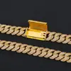 Accesorios de Cadena Cubana de Burbujas de 12 mm Transfronterizos Europeos y Americanos con Cierre de Pinza Pulsera de Circonita Joyería Hip-Hop Personalización