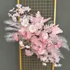 Flores de chão para casamento frescas e simples estilo coreano decoração de caminho de flores de casamento arte floral fundo de boas-vindas flor visual merchandising tecelagem de flores de seda