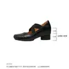Colección Otoño 2026 Nueva para Mujer: Zapatos Mary Jane Retro Franceses con Tacón Oculto, Punta Cuadrada, Diseño de Correa Cruzada, Versátiles para el Trabajo, Planos de Boca Baja