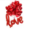 Traje de Globos para el Día de San Valentín de 21 Piezas Rojo de 16 Pulgadas Globo de Película de Aluminio I LOVE YOU Globo con Forma de Corazón de Película de Aluminio Traje