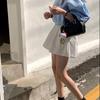 Corea Dongdaemun Nuevas Llegadas Primavera/Verano Estilo Coreano Casual Encaje Rayado en el Borde Juveniles Pantalones Cortos Rectos Versátiles