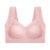 Roupa íntima mais vendida feminina de verão com bojo fixo, top cropped de seda gelada sem costura, sutiã push-up esportivo plus size em estoque, tricotado