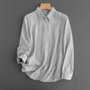 Camisa de Manga Larga Elegante Casual Literaria de Algodón Suave y Sedoso de Doble Capa para Bebé, Suministro Único, Cuello Puntiagudo, Top