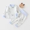 Pijama Ropa Interior para Bebé Shushie Primavera y Otoño Cintura Alta Protege Vientre Recién Nacido Traje Dividido Ropa de Otoño para Bebé y Pantalones Ropa Base