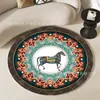 Alfombra de Lujo Ligero para Sala de Estar, Resistente a las Manchas y Fácil de Cuidar, Tapete Antideslizante, Área Grande, Alfombra Completa para Mesita de Noche, Alfombra Redonda para Pies de Dormitorio
