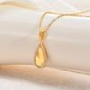 Collar de mujer con forma de gota de titanio chapado en oro de 18 quilates, con efecto de explosión transfronterizo, que conserva el color. Joyas informales que combinan con todo. Accesorios para mujer.