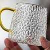 Taza para Agua Fría Doméstica de Borosilicato Alto Resistente a Altas Temperaturas Taza para Leche y Jugo de Gran Capacidad Taza para Agua Fría Vaso Martillado