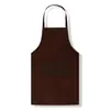Nuevo Delantal Publicitario Promocional de Color Sólido con Cuello Halter Uniforme Espesado para Personal de Cocina y Tienda de Té de Leche con Texto Impreso