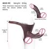 Ropa Atrevida Cubierta de Pene Hueca de Silicona Pantalones de Cuero Cubierta de Pene Simulada Pantalones de Cuero de una Pieza Pantalones Sexuales para Parejas