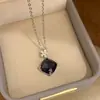Collar con colgante de calabaza con incrustaciones de circonita y técnica de goteo de aceite para otoño e invierno, sensación de lujo ligero y alta gama, cadena para la clavícula, joyería versátil de nicho para el día a día de las mujeres