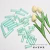 Tubo de nutrición para cultivo de flores florales tubo de agua para flores tubo para orquídeas plástico azul translúcido tubo de almacenamiento de agua material para floristería