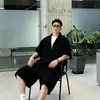 Traje de Moda Americana de Verano Falso Dos Piezas Estilo Old Money para Hombre 2026 Conjunto Versátil de Alta Gama con Camisa y Shorts para Verano