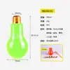 Botellas para Bebidas con Forma de Bombilla al por Mayor en Stock, Botellas para Té de Leche, Botellas de Plástico Transparente, Botellas Creativas, Envases para Jugos, Botellas de Jugo, PET