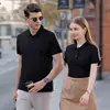 Nueva versión coreana de ropa de trabajo de verano camiseta clase de bricolaje ropa manga corta color liso de alta gama camisa POLO camiseta de trabajo publicidad deportiva