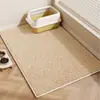 Tapete imitación sisal anti-salpicaduras y antideslizante para caja de arena de gato, fácil de limpiar, resistente al desgaste, antideslizante, tapete para mascotas del hogar, tapete resistente a la suciedad para alimentar gatos y perros