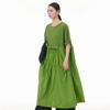 Roupas Femininas Plus Size 2026 Verão Novo Manga Curta Tendência Europeia e Americana Vestido de Comprimento Médio Estilo de Rua Solto Emagrecimento 68856
