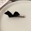 Grampo de Cabelo Laço com Strass Feminino 2024 Novo High-end Franja em Oito Lateral Presilha Lateral Cabelo de Princesa Grampo de Uma Característica