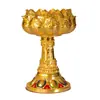 Lámpara de Mantequilla de Loto de Nepal Portavelas Changming Adornos para el Hogar Lámpara de Siete Estrellas de Pie Alto Estilo Tibetano Portavelas de Mantequilla