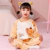 Pijamas nuevos del sudeste asiático para niños, niñas, verano, primavera y otoño, de manga larga, dibujos animados, para niños medianos y grandes, ropa de hogar para niños, venta al por mayor