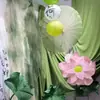 Decoración de Techo de Gasa para Boda Verde Aguacate Elástico Seda de Leche Cortinas Decoración de Boda Jardín de Infancia