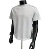Camiseta Pesada Texturizada Cinza Claro para Homens no Verão, Respirável, de Secagem Rápida, Ombro Direito, Mangas Curtas, Retro Americano, Gola Pequena, Meias Mangas