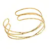 Directo de fábrica juego de diez piezas de líneas irregulares hojas en relieve brazalete de brazo tendencia de moda geométrico pulsera abierta mujer