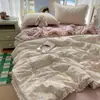 Colcha de Verão em Gaze Dupla de Algodão Lavável com Renda Colcha de Ar Condicionado de Verão Colcha de Verão Lavável à Máquina Cobertor Individual para Dormitório Colcha de Presente