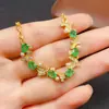 Pulseira de Esmeralda Natural Transfronteiriça para Mulheres, Acessório de Nicho de Luxo, Joia de Prata 925, Joia de Luxo 4*5, Venda Direta da Fábrica