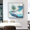 Pintura em Porcelana de Cristal, Pintura Decorativa para Sala de Estar, Pintura para Pendurar na Sala de Jantar, Pintura para Pendurar de Luxo Leve para Quarto, Pintura Plana Moderna em Vidro Temperado, Escritório